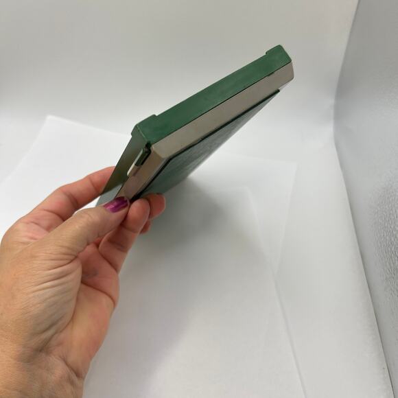 Vintage Faber Castell Pencil Case Green Rectangle Empty drawing utensil holder - Picture 10 of 13